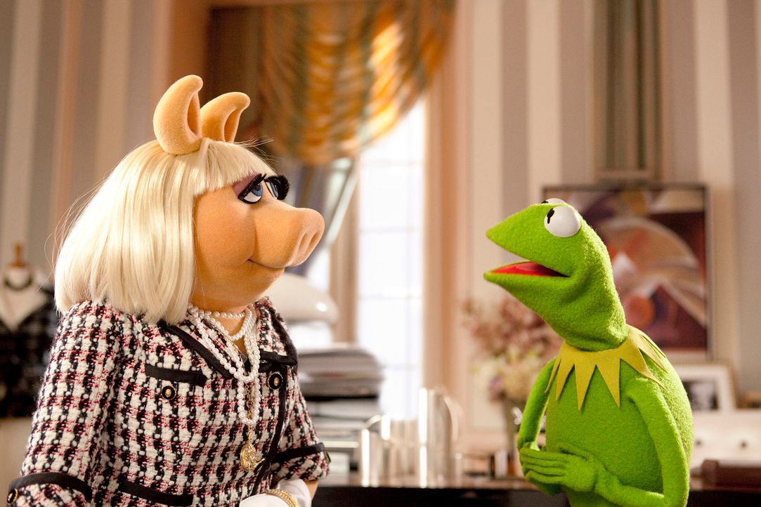 Nach jahrelanger Funkstille finden Kermit (r.) und Miss Piggy (l.) wieder zusammen. Gemeinsam wollen sie die Muppets Show wieder zum Leben erwecken... - Bildquelle: The Muppets Studio, LLC. All rights reserved