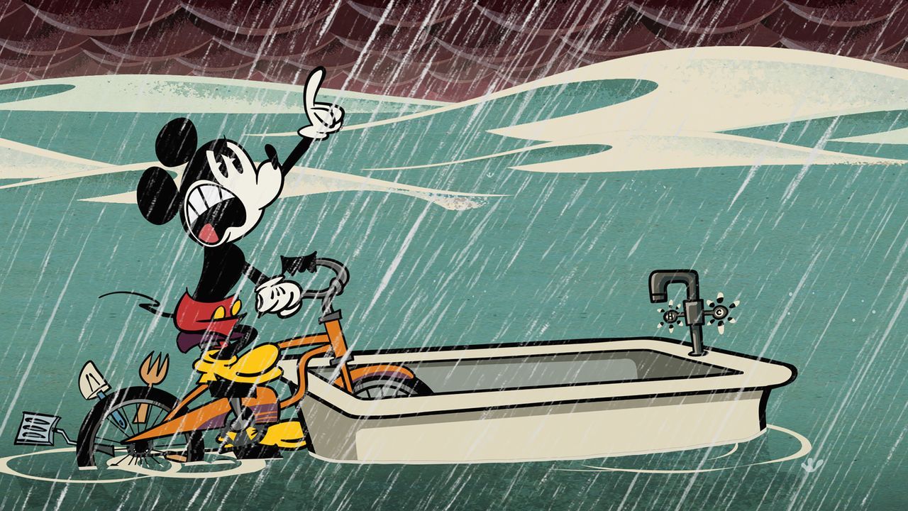 Nichts kann Micky (Bild) davon abhalten, seine Minnie vor dem Sturm zu retten! - Bildquelle: Disney