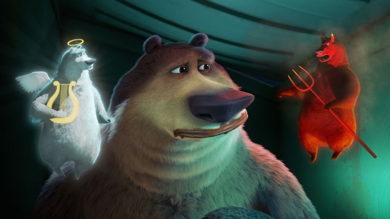 Engelchen und Teufelchen schwirren dem armen Boog um den Kopf und lassen ihn ratlos zurück. Gut, dass es Freunde gibt, die in so einem Moment helfen... - Bildquelle: 2010 Sony Pictures Animation Inc. All Rights Reserved.