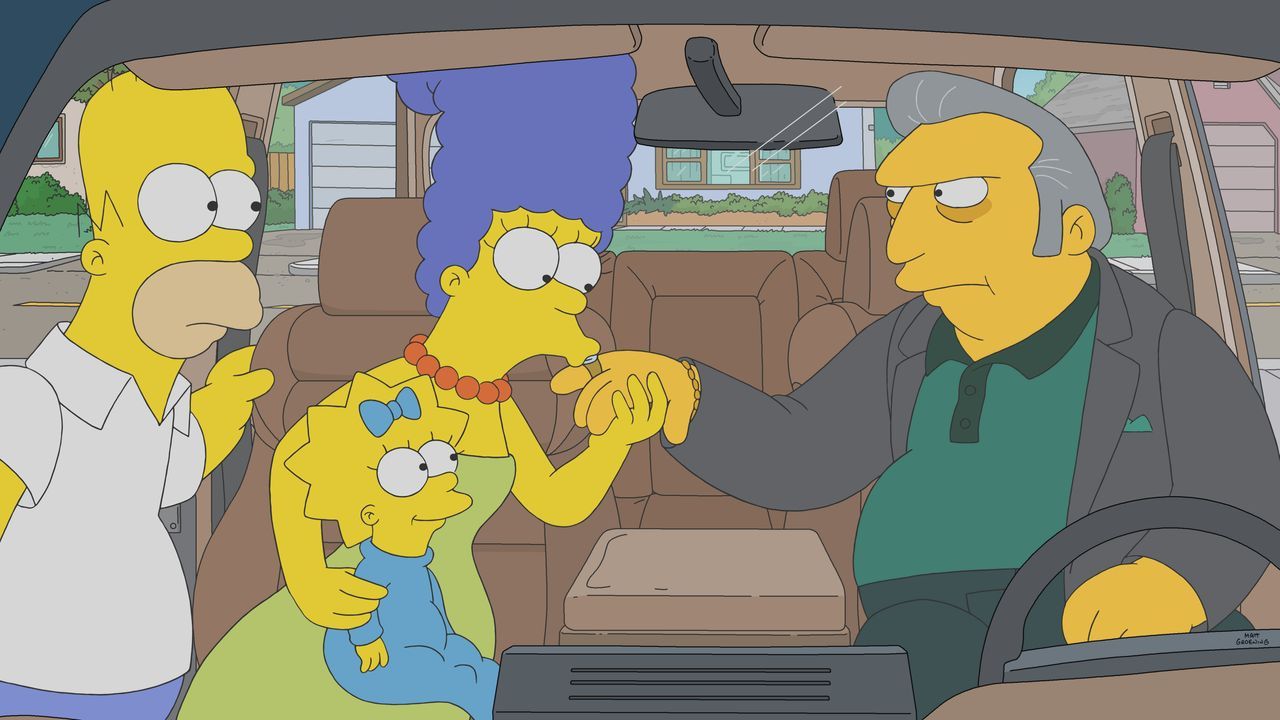 (v.l.n.r.) Homer; Maggie; Marge; Fat Tony - Bildquelle: 2021 by 20th Television