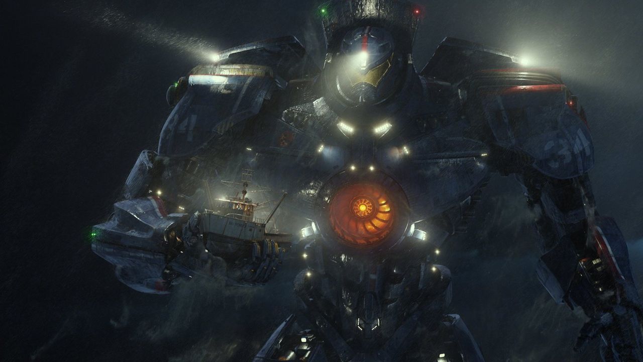 Im Kampf gegen außerirdische Monster werden "Jaeger", humanoide Kampfroboter, eingesetzt. Dabei sitzen zwei Piloten im Kopf des riesigen Roboters un... - Bildquelle: 2013 Warner Bros. Entertainment Inc. and Legendary Pictures Funding, LLC