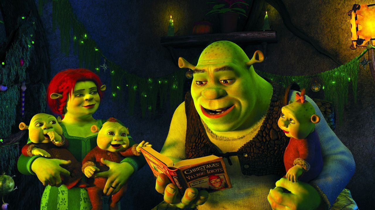 Endlich ist es soweit. Geschafft, aber glücklich bereitet Shrek seiner Familie ein unvergessliches Weihnachtsfest ... - Bildquelle: 2007   DreamWorks Animation LLC. All rights reserved.