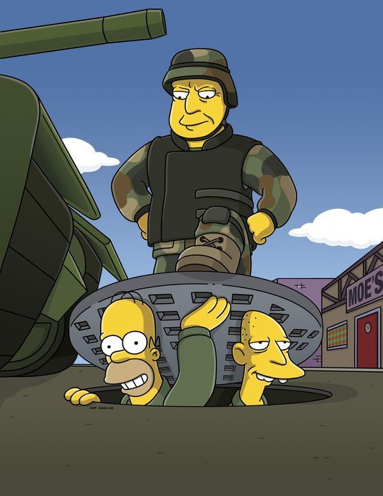 Die US-Army ist aufgrund der lodernden Krisenherde in aller Welt dringend auf der Suche nach neuen Rekruten und versucht ihr Glück in Springfield.... - Bildquelle: 2007FOX BROADCASTING