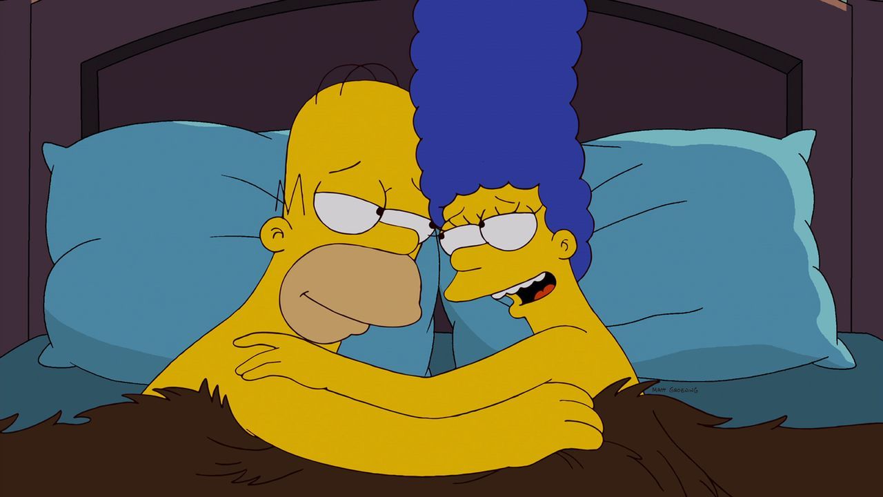 Sind nicht immer gleicher Meinung: Homer (l.) und Marge (r.) ... - Bildquelle: 2012-2013 Fox and its related entities. All rights reserved