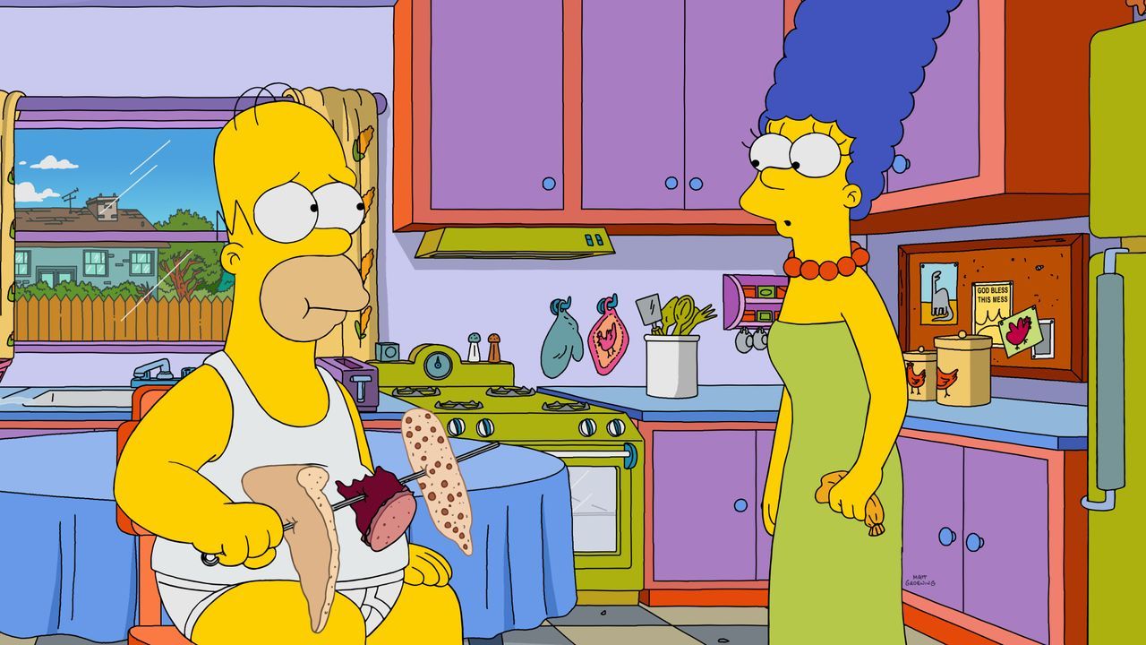Homer (l.); Marge (r.) - Bildquelle: 2019-2020 Twentieth Century Fox Film Corporation.  All rights reserved.