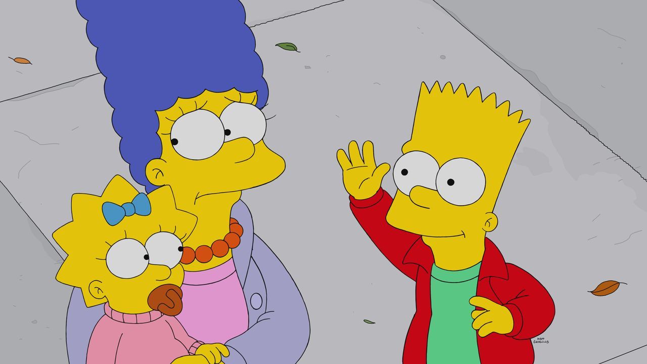 (v.l.n.r.) Maggie; Marge; Bart - Bildquelle: © 2022 by 20th Television.