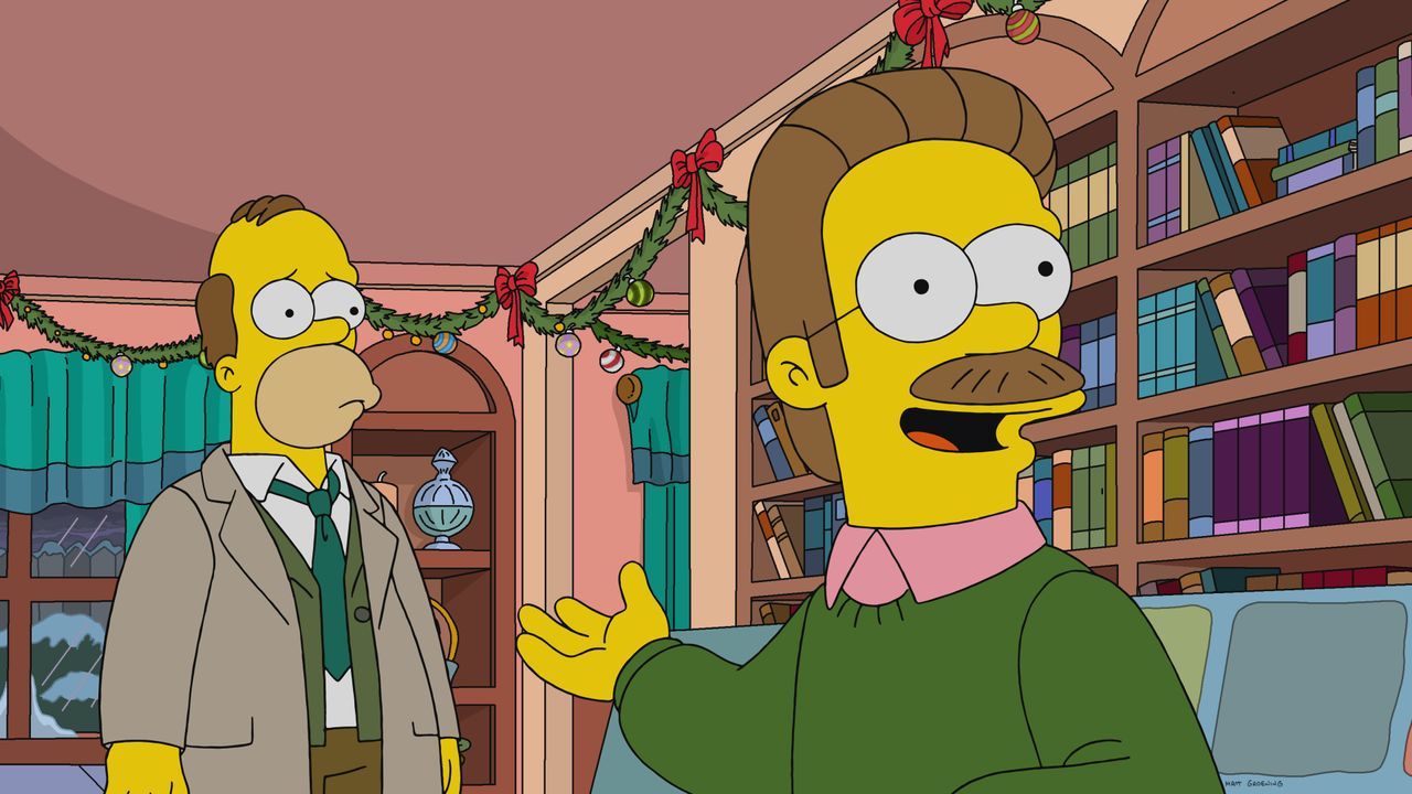 Homer (l.); Ned (r.) - Bildquelle: 2021 by 20th Television.