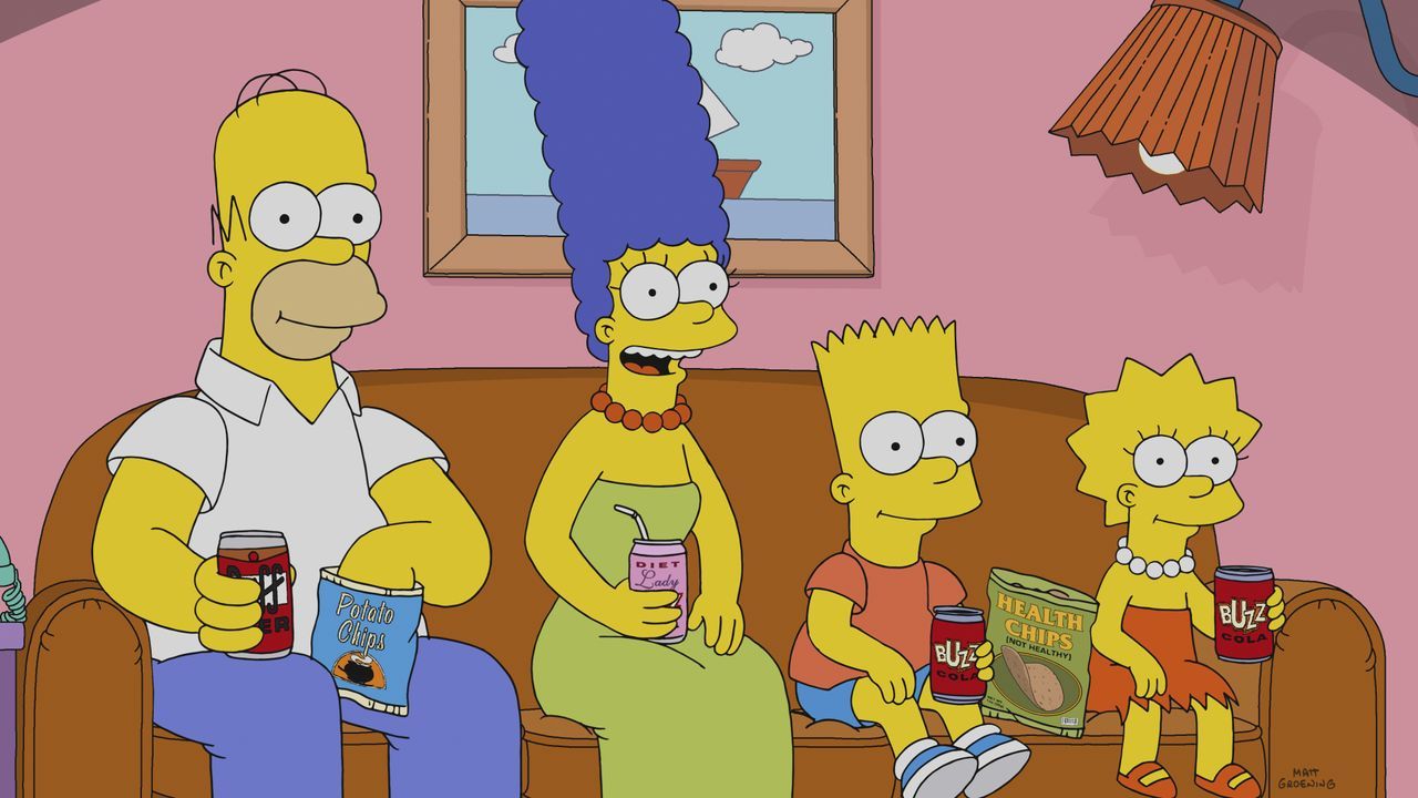 (v.l.n.r.) Homer; Marge; Bart, Lisa - Bildquelle: 2018-2019 Fox and its related entities.  All rights reserved.