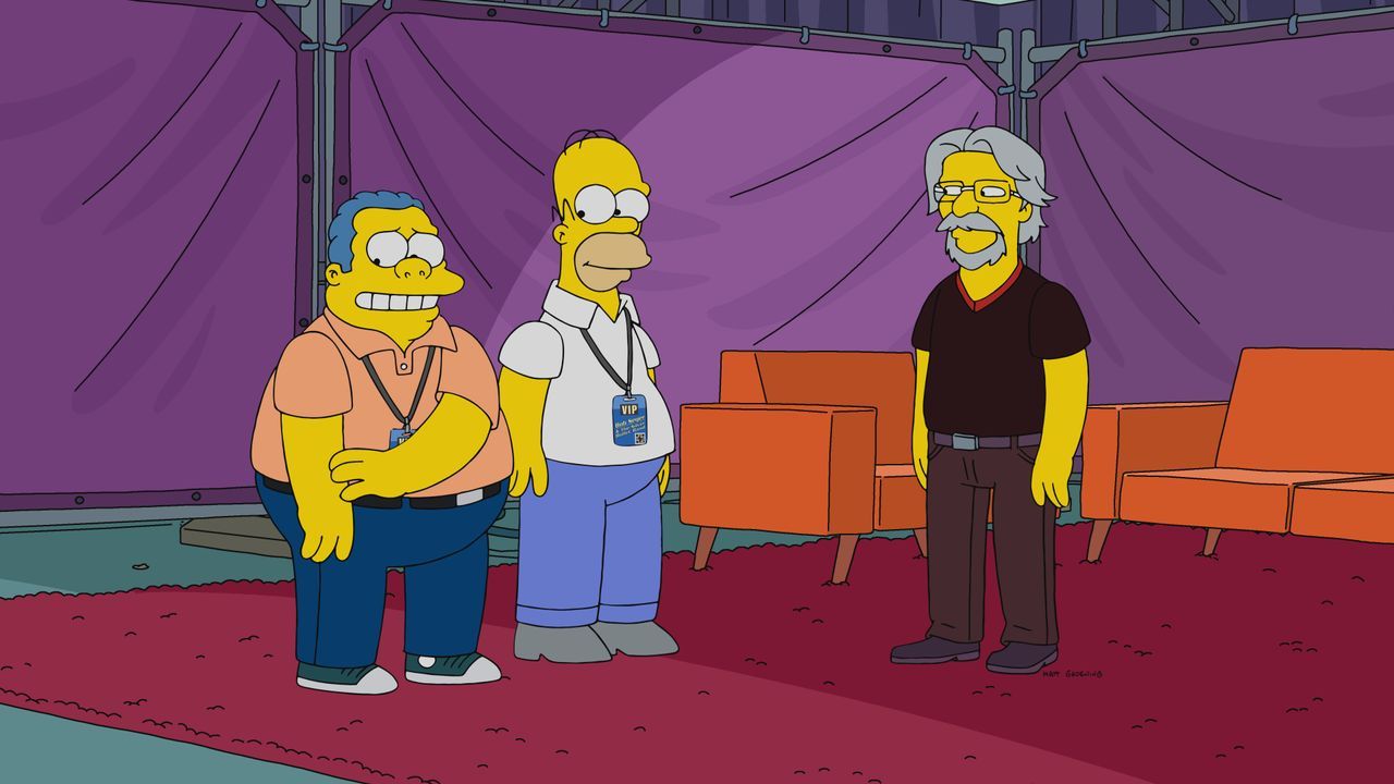 (v.l.n.r.) Clancy Wiggum; Homer; Bob Seger - Bildquelle: 2021 by 20th Television.