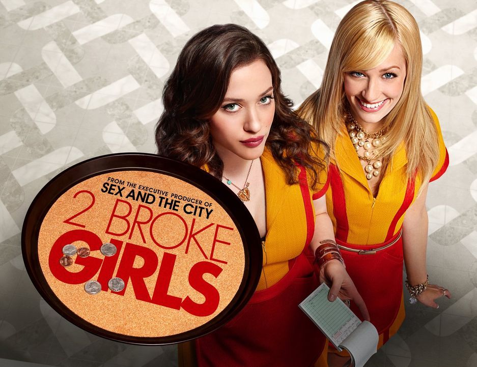 (1. Staffel) - 2 Broke Girls: Max Black (Kat Dennings, l.) und Caroline Channing (Beth Behrs, r.) ... - Bildquelle: Warner Brothers