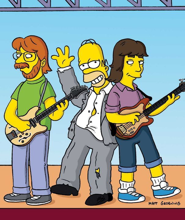 Im Drogenrausch platzt Homer (M.) mitten in den Auftritt der Rockband "PHISH". - Bildquelle: und TM Twenthieth Century Fox Film Corporation - Alle Rechte vorbehalten