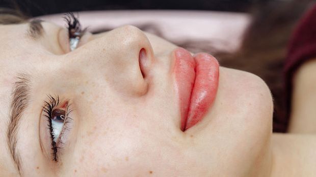 Das Ergebnis von Aquarell Lips - dem Permanent Make-up für Lippen
