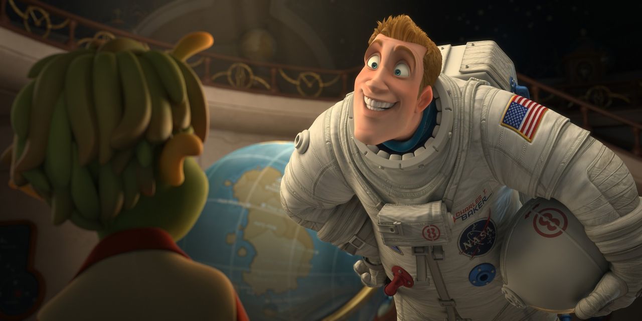 Astronaut Captain Charles Baker (r.) betritt als erstes Lebewesen den Planeten 51 - denkt er! Doch er muss feststellen, dass dem nicht so ist, denn... - Bildquelle: 2009 Columbia TriStar Marketing Group, Inc.  All Rights Reserved.