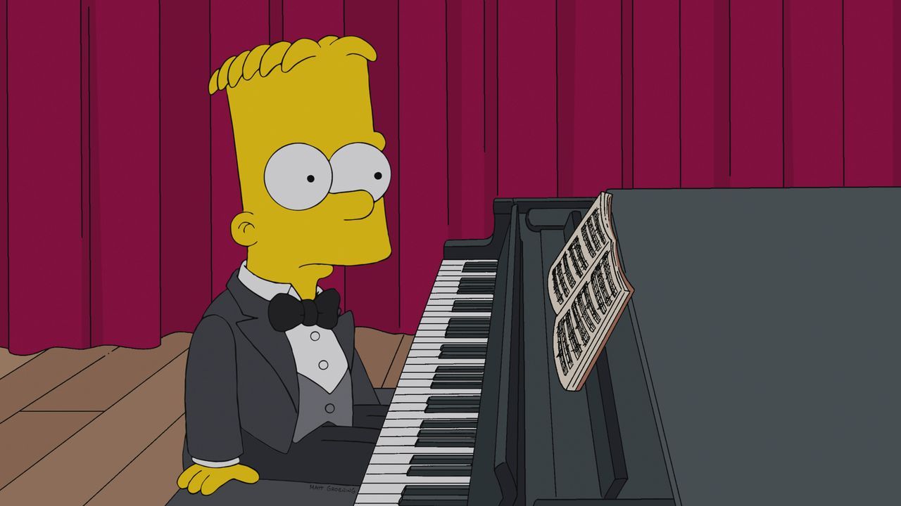 Marge schickt Bart zur Musikschule. Der hat so gar keine Lust auf den Unterricht, doch dann trifft er auf die junge Klavierlehrerin. Bart ist sofort... - Bildquelle: und TM Twentieth Century Fox Film Corporation - Alle Rechte vorbehalten