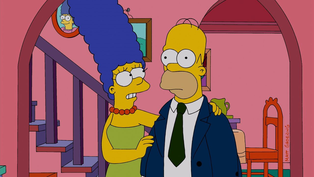 Gemeinsam mit Lenny und Carl ist Homer (r.) auf einen Nuklear-Arbeiter-Kongress eingeladen. Vor der Rückreise verschwindet Homer spurlos. Als er jed... - Bildquelle: 2014 Twentieth Century Fox Film Corporation. All rights reserved.