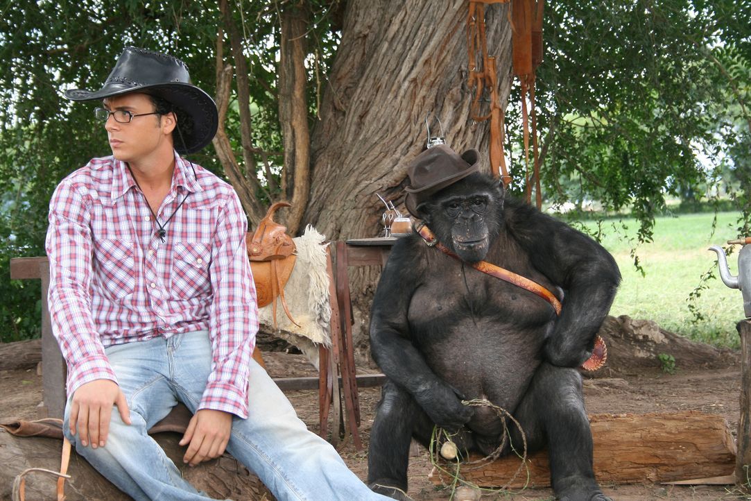 Zooranger Moes (Jon Karthaus) hat ein Problem mit einem Affen ...