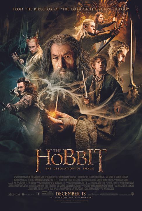 DER HOBBIT: SMAUGS EINÖDE - Plakatmotiv - Bildquelle: 2013 METRO-GOLDWYN-MAYER PICTURES INC. and WARNER BROS. ENTERTAINMENT INC.