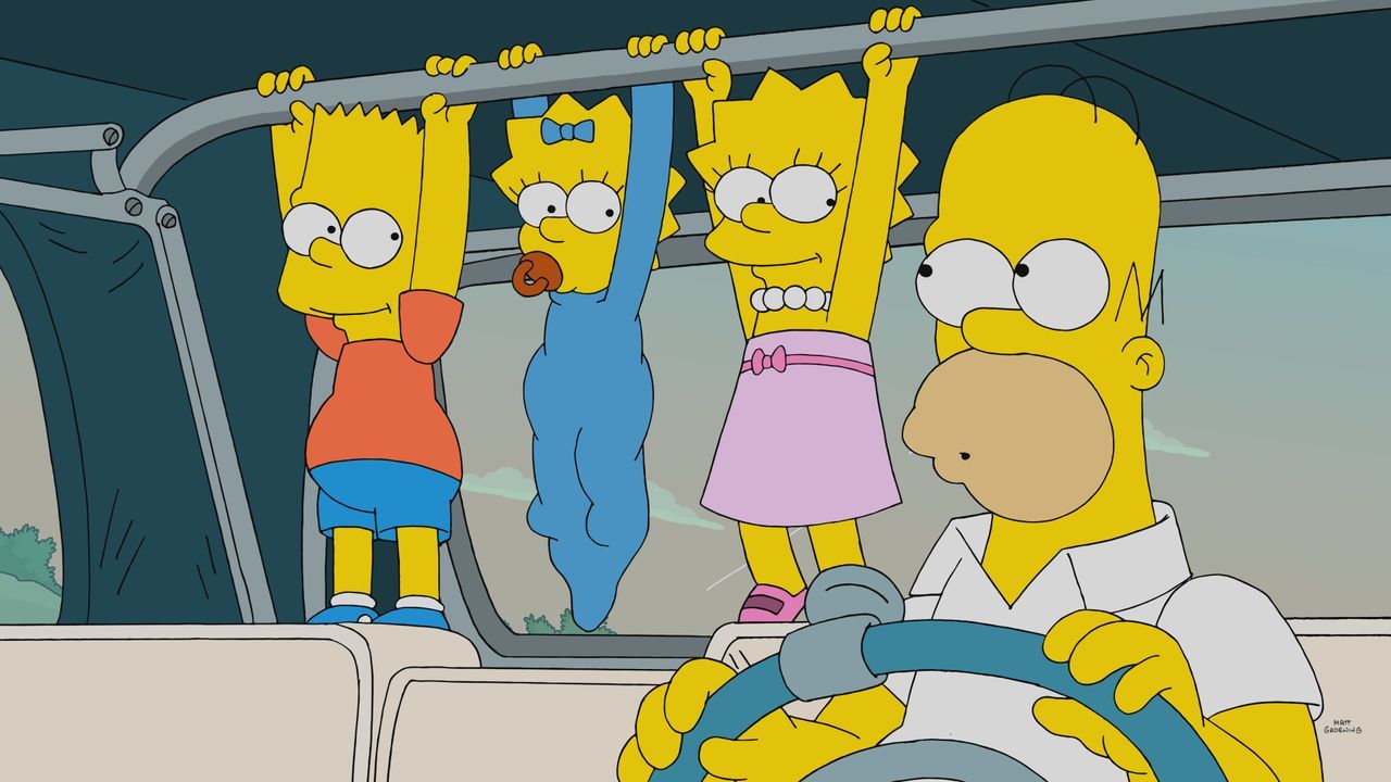 (v.l.n.r.) Bart; Maggie; Lisa; Homer - Bildquelle: 2018-2019 Fox and its related entities.  All rights reserved.
