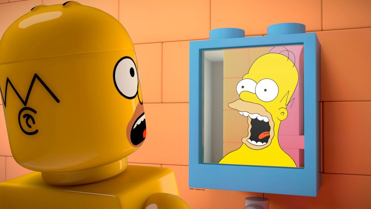 Wer ist der echte Homer Simpson? Der Lego-Homer (l.) oder der Homer aus Fleisch und Blut (r.)? - Bildquelle: 2013 Twentieth Century Fox Film Corporation. All rights reserved.