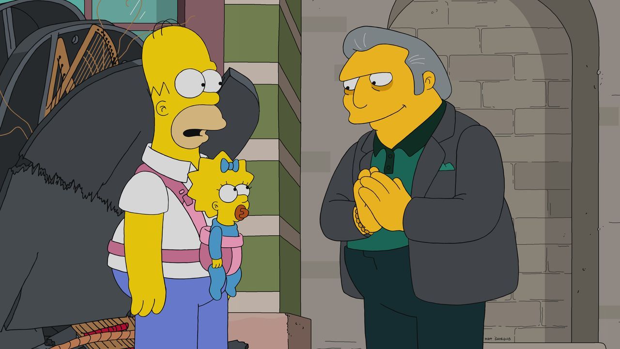 (v.l.n.r.) Homer; Maggie; Fat Tony - Bildquelle: 2021 by 20th Television