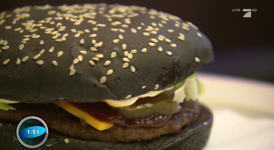 Galileo Video Skurriler Foodtrend Schwarzer Burger Prosieben