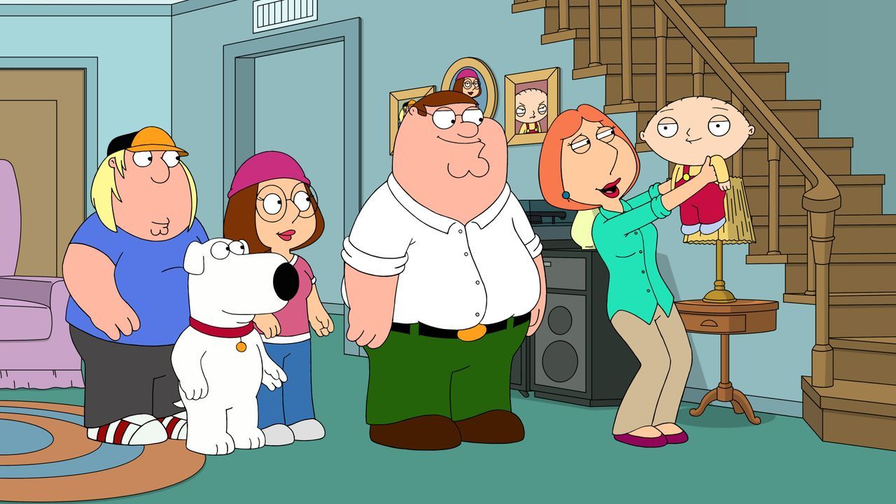 (v.l.n.r.) Chris Griffin; Brian Griffin; Meg Griffin; Peter Griffin; Lois Griffin; Stewie Griffin - Bildquelle: 2021-2022 Fox Broadcasting Company, LLC. All rights reserved