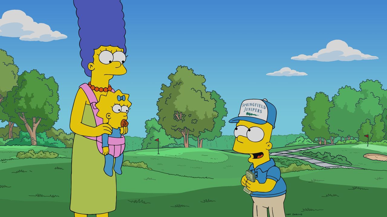 (v.l.n.r.) Marge; Maggie; Bart - Bildquelle: 2021 by 20th Television.