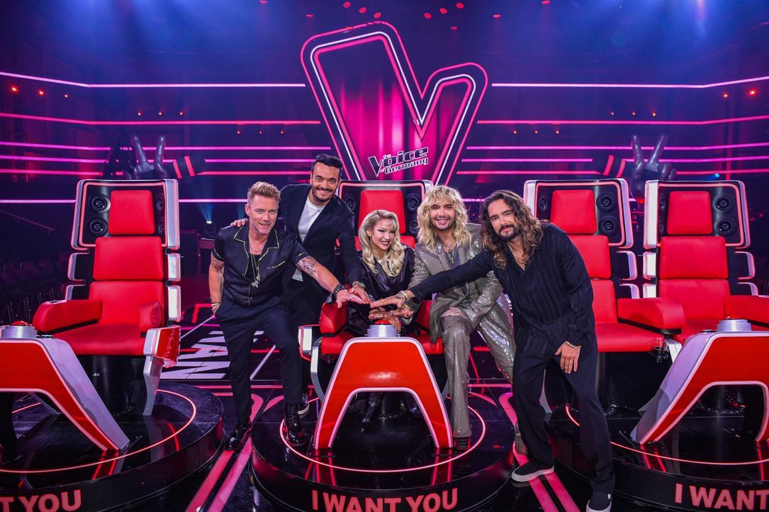 (v.l.n.r.) Ronan Keating; Giovanni Zarrella; Shirin David; Bill Kaulitz; Tom Kaulitz - Bildquelle: André Kowalski © ProSieben/SAT.1 / André Kowalski