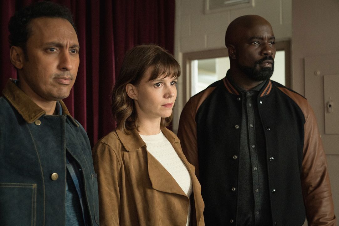 (v.l.n.r.) Ben Shakir (Aasif Mandvi); Kristen Bouchard (Katja Herbers); David Acosta (Mike Colter) - Bildquelle: Elizabeth Fisher 2019 CBS Broadcasting, Inc. All Rights Reserved / Elizabeth Fisher