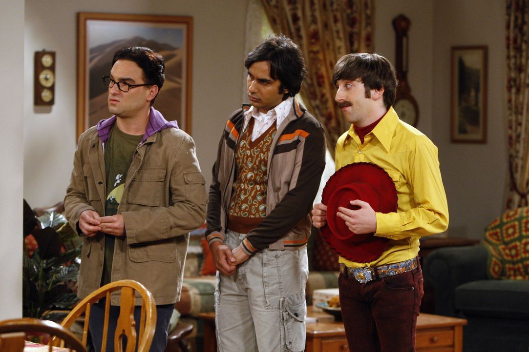 Als Sheldon seinen wissenschaftlichen Erfolg feiern will, gestehen ihm Leonard (Johnny Galecki, l.), Howard (Simon Helberg, r.) und Raj (Kunal Nayya... - Bildquelle: Warner Bros. Television