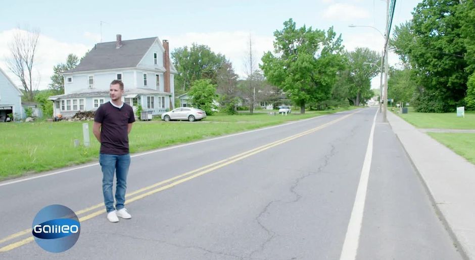 Road Canusa Grenzstrasse Zwischen Usa Und Kanada