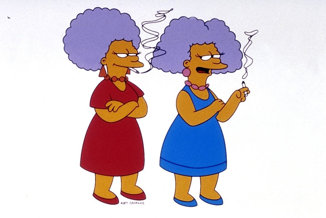 (9. Staffel) - Die unschlagbaren Schwestern von Marge: Patty Bouvier (l.) und Selma Bouvier (r.). - Bildquelle: und TM Twentieth Century Fox Film Corporation - Alle Rechte vorbehalten
